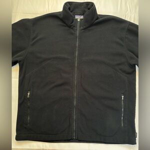 Patagonia Micro Synchilla Jacket Men XL Black Full Zip 26511